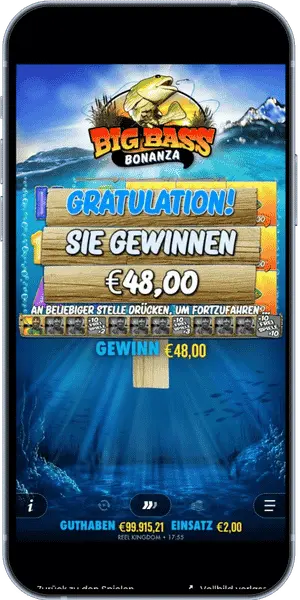 Big Bass Bonanza gratulation