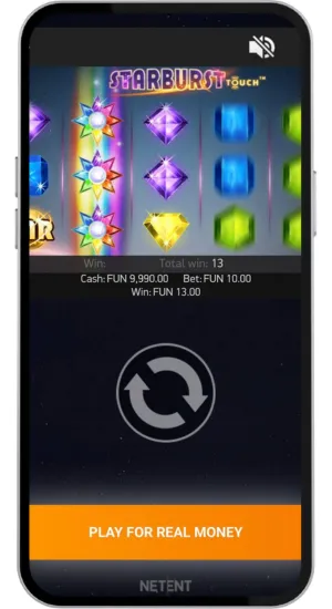 Starburst Mobile Startscreen
