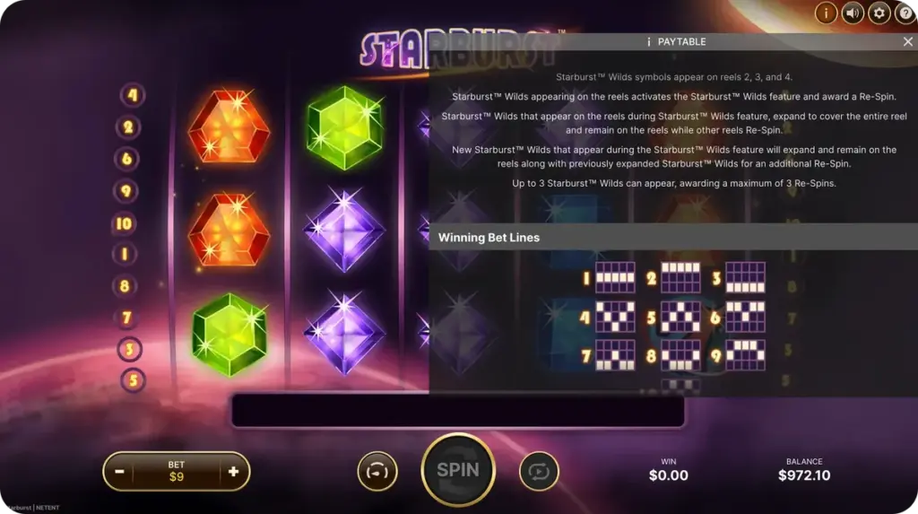 Starburst slots spiele echtgeld