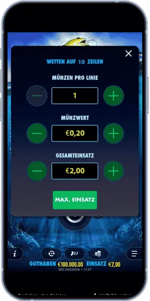 Big Bass Bonanza Einsatz festlegen